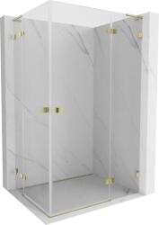 Mexen Lunar L Cabină de duș dublă cu deschidere dreaptă 110 x 70 cm, transparentă, auriu - 834L-110P-070L-50-00 (834L-110P-070L-50-00)