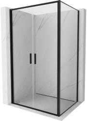 Mexen Exo cabina de duș cu ușă batantă 120 x 75 cm, transparentă, neagră - 814-120-075-70-00 (814-120-075-70-00)