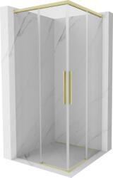 Mexen Rox Duo cabină de duș glisantă 85 x 85 cm, transparentă, aurie periată - 8C2D-085-085-55-00 (8C2D-085-085-55-00)