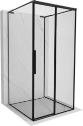 Mexen Rox-3S L cabina de duș cu 3 pereți glisantă dreapta 90 x 90 cm, ramă neagră, neagră - 8C2L-090-090-70-70-3S-P (8C2L-090-090-70-70-3S-P)