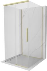 Mexen Rox-3S cabina de duș 3 pereți glisantă 95 x 95 cm, transparentă, aurie periată - 8C2-095-095-55-00-3S (8C2-095-095-55-00-3S)