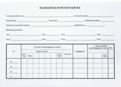 Bluering Szabadságnyilvántartás A5, B. 18-50 - tonerpiac