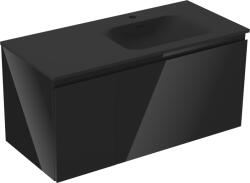 Mexen Orio dulap baie 100 cm cu chiuvetă Vela dreapta, 1S, 1D, negru lucios/negru mat - 91A13-10047-3-BBFF70-W23P71 (91A13-10047-3-BBFF70-W23P71)