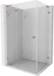 Mexen Lunar L cabină de duș pivotantă stânga 85 x 90 cm, transparent, cupru periat - 834L-085-090-65-00-L (834L-085-090-65-00-L)