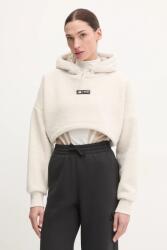 Adidas gyapjú pulóver x Moon Boot bézs, nyomott mintás, kapucnis, IY8050 - bézs L