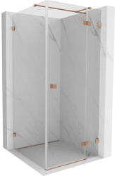 Mexen Lunar T cabina de duș cu deschidere pe dreapta 90 x 90 cm, transparentă, cupru periat - 834T-090-090-65-00-P (834T-090-090-65-00-P)