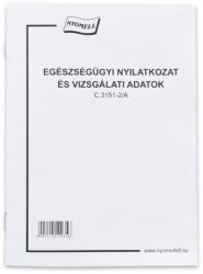 Nyomell Egészségügyi nyilatkozat és vizsgálati adatok 8 lapos füzet (C.3151-2/A) - tonerpiac