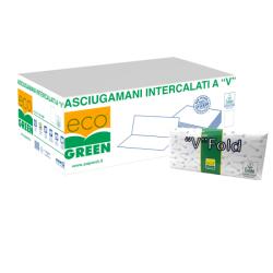 Paperdi Kéztörlõ 2 rétegű V hajtogatású 250 lap/csomag 20 csomag/karton Paperdi_AV. 11821/5000 fehér kék nyomattal (AV.11821/5000)
