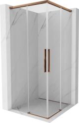 Mexen Rox Duo cabină de duș glisantă 100 x 100 cm, transparentă, aur roz - 8C2D-100-100-60-00 (8C2D-100-100-60-00)