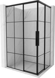 Mexen Rox Cabină de duș Duo culisantă 120 x 90 cm, grilaj negru, neagră - 8C2D-120-090-70-77 (8C2D-120-090-70-77)