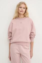 HUGO BOSS pamut melegítőfelső rózsaszín, női, sima, 50527463 - rózsaszín M