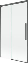Mexen Rox paravan de cadă cu 2 panouri culisante 100 x 150 cm, transparent, gri închis periat - 8C9-100-001-66-00 (8C9-100-001-66-00)