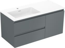 Mexen Orio dulap baie 100 cm cu chiuvetă Otis stânga, 2S, 1D, grafit mat/alb mat - 91A13-10047-3-BBFFF66-W18L01 (91A13-10047-3-BBFFF66-W18L01)