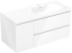 Mexen Orio dulap baie 100 cm cu lavoar Vela dreapta, 2S, 1D, alb lucios - 91A13-10047-3-BBFFF00-W23P00 (91A13-10047-3-BBFFF00-W23P00)