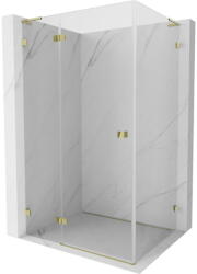 Mexen Lunar L cabina de duș batantă stânga 80 x 90 cm, transparentă, aurie - 834L-080-090-50-00-L (834L-080-090-50-00-L)