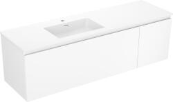 Mexen Orio dulap baie 160 cm cu lavoar Otis pe stânga, 1S, 1D, alb mat - 91A13-16047-3-BBFF01-W18L01 (91A13-16047-3-BBFF01-W18L01)