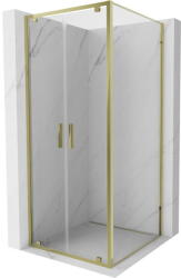 Mexen Exo-BR Duo cabina de duș cu uși batante 120 x 120 cm, transparentă, aurie - 8182-120-120-50-00 (8182-120-120-50-00)