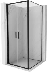 Mexen Exo cabina de duș rabatabilă 110 x 110 cm, transparentă, neagră - 814-110-110-70-00 (814-110-110-70-00)
