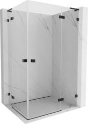 Mexen Lunar L Duo cabină de duș batantă dreaptă 120 x 100 cm, transparentă, neagră - 834L-120P-100L-70-00 (834L-120P-100L-70-00)