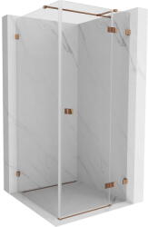 Mexen Lunar T cabina de duș cu ușă batantă dreapta 80 x 80 cm, transparentă, aur roz - 834T-080-080-60-00-P (834T-080-080-60-00-P)
