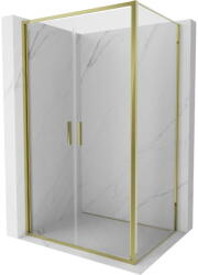 Mexen Exo-B Duo cabina de duș batantă 110 x 80 cm, transparentă, aurie - 814-110-080-50-00 (814-110-080-50-00)