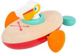 Small Foot Fürdőjátékok Felhúzható Fából Készült Kenu Pelikánnal
