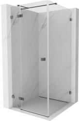 Mexen Lunar T cabina de duș cu deschidere pe stânga 80 x 80 cm, transparentă, gri armă periat - 834T-080-080-66-00-L (834T-080-080-66-00-L)