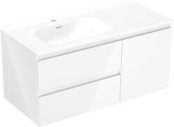 Mexen Orio dulap baie 100 cm cu chiuvetă Vela stânga, 2S, 1D, alb lucios - 91A13-10047-3-BBFFF00-W23L00 (91A13-10047-3-BBFFF00-W23L00)