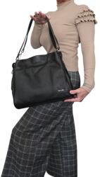RIALTO fekete állítható fogótartós női bőrtáska R1019DOX-03