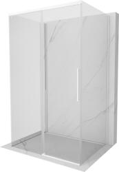Mexen Rox-3S cabina de duș cu 3 pereți, glisantă 155 x 75 cm, transparentă, albă - 8C2-155-075-20-00-3S (8C2-155-075-20-00-3S)