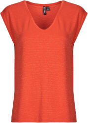 Pieces Tricouri mânecă scurtă Femei PCBILLO TEE LUREX STRIPES Pieces roșu EU M