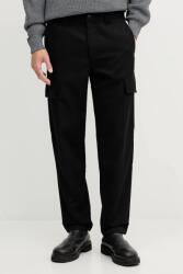 BOSS Orange gyapjú nadrág - fekete 34/32