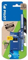 Pilot Rollertoll 0, 5mm, kupakos tűhegyű V5 HI-Tecpoint BT + 3 db betét Pilot, írásszín kék (BXC-V5-L+S3-BT) - nyomtassingyen