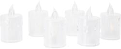  LED gyertya polipropilénből 50x50x80 mm - átlátszó - lavonio
