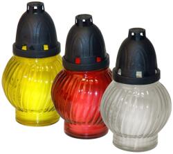  Temetői üveg 18 cm-es betéttel 80g 24h. Lombik színek keveréke