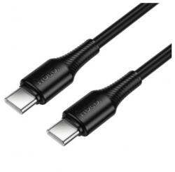 hoco. X120 adatkábel, töltőkábel, fekete (USB-C to USB-C, 1m, 60W, 3A)