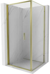 Mexen Exo összecsukható zuhanykabin 110 x 110 cm, átlátszó, arany - 816-110-110-50-00 (816-110-110-50-00)