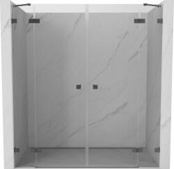 Mexen Lunar Duo zuhanyajtó, 200 cm, átlátszó, gunmetal - 834D-200-000-95-00 (834D-200-000-95-00)