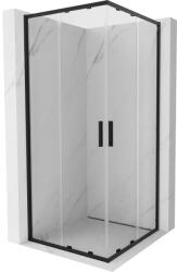 Mexen Exo 95 x 95 cm-es, átlátszó, fekete, négyzet alakú tolóajtós zuhanykabin - 8111-095-095-70-00 (8111-095-095-70-00)