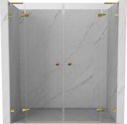 Mexen Lunar L Duo 180 cm-es nyíló zuhanyajtók, átlátszó, arany - 834DL-180-000-50-00 (834DL-180-000-50-00)