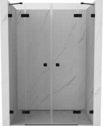 Mexen Lunar Duo zuhanyajtó, nyíló, 150 cm, átlátszó, fekete - 834D-150-000-70-00 (834D-150-000-70-00)