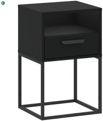 INTERMEBLE Éjjeliszekrény Fiókkal Fekete Színben CADRO NR5 40 cm PUSH