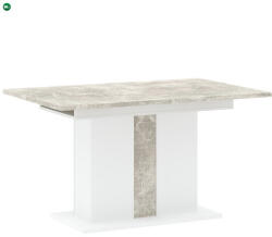 INTERMEBLE GREYS Étkezőasztal Márvány/Fehér Színben 134 cm