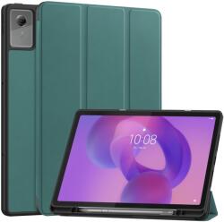 LEATHER Husă tip carte pentru Lenovo Idea Tab Plus / Tab K12 verde