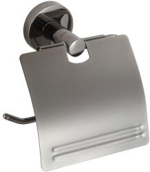 Mexen Remo toalettpapír tartó, fekete króm - 7050733-73 (7050733-73)