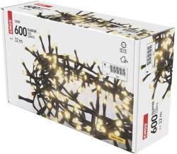 EMOS LED süni 12m kültéri és beltéri meleg fehér időzítő D4BW03 karácsonyi fényfüzér (EMOS-D4BW03)
