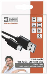 EMOS Töltő- és adatkábel USB-A 2.0 / micro USB-B 2.0, 2 m, fekete (SM7009BL)