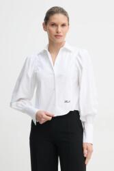 KARL LAGERFELD pamut ing női, galléros, fehér, regular, A1W11016 - fehér 40