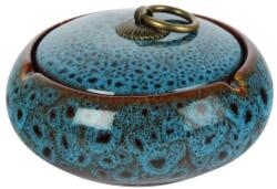 Padonio Közepes méretű kerámia hamutartó - Kék színű gyökérfa mintával (PAD-23115-kék)