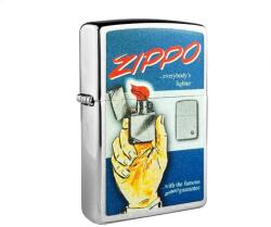 Zippo Benzines Zippo öngyújtó - Nyitott Zippo-öngyújtót tartó kéz (Z-190108-2)